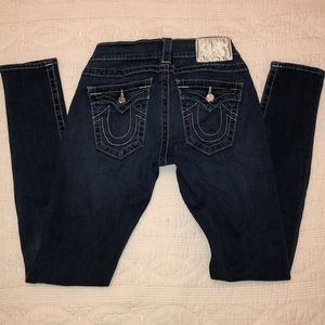 EUC TRUE RELIGION Skinny Dark Wash Jeans